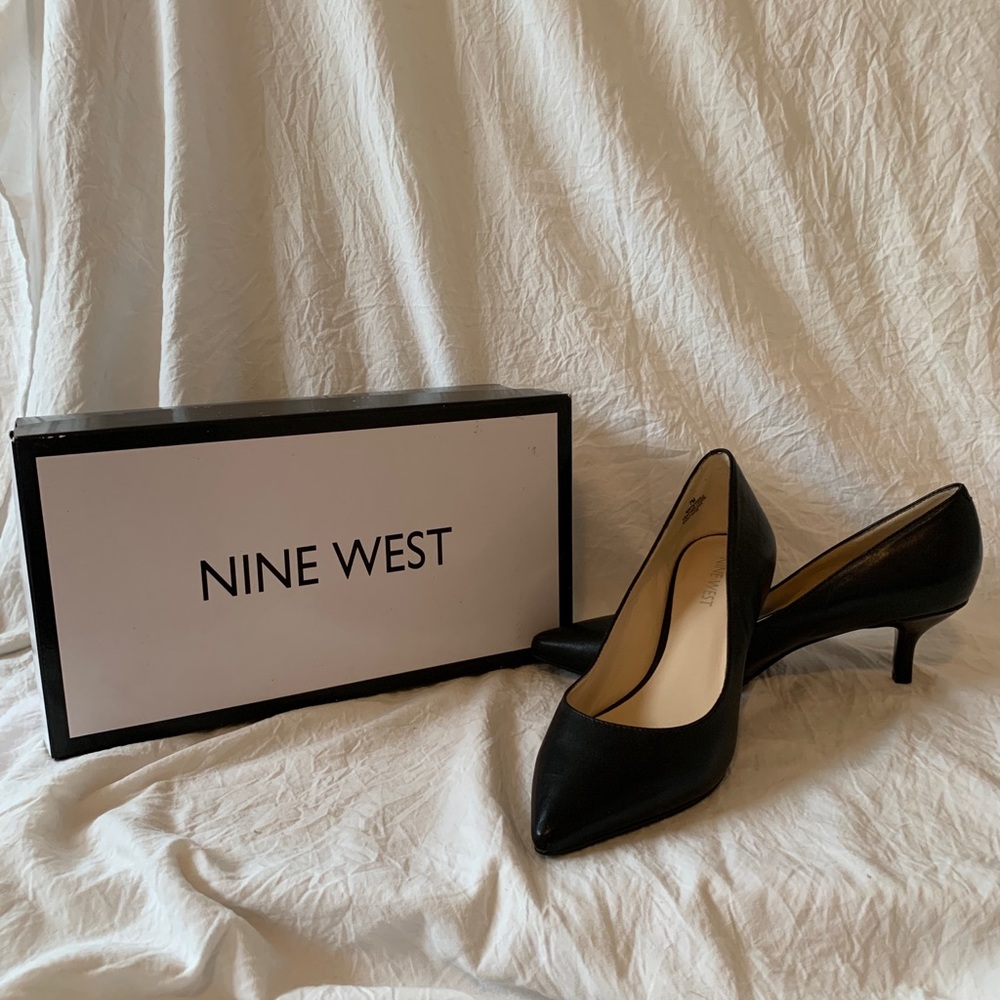 Short black work heel